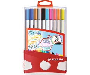 Hobbyartikler - STABILO  Pen 68 Colorparade pack of 20 brush pens - 204023