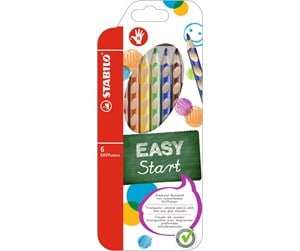 Hobbyartikler - STABILO  colored pencils EASYCOLOR R 6-STK ASS. For righthanded - 208622