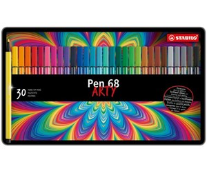 Skrive- & Tegneverktøy - STABILO  Pen 68 Arty metal tin of 30 colors - 6830-7