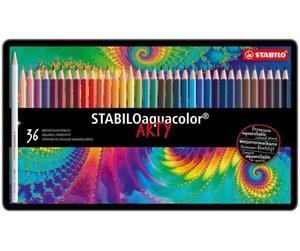 Hobbyartikler - STABILO aquacolor® Aquarellable colored pencil metal box of 36 pens - 1636/6