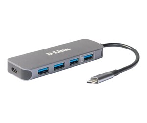 USB-hub - D-Link DUB-2340 - hub - 5 ports USB-hub - 5 porter - Grå - DUB-2340