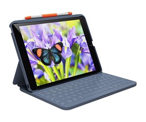 Tastatur - Logitech Rugged Lite - keyboard and folio case - QWERTY - Pan Nordic - classic blue - Tastatur & Foliosett - Nordisk - Blå - 920-011684