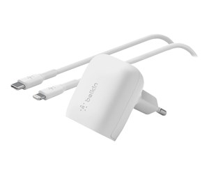 Mobil - Adaptere og ladere - Belkin BOOST CHARGE power adapter - 24 pin USB-C - 20 Watt - WCA006VF1MWH-B5