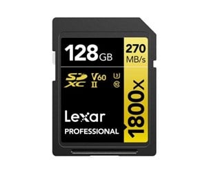 Minnekort - Lexar Professional Gold 1800x SD - 280MB/s - 128GB - LSD1800128G-BNNNG