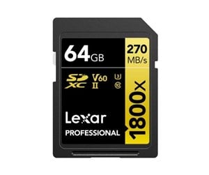 Minnekort - Lexar Professional Gold 1800x SD - 280MB/s - 64GB - LSD1800064G-BNNNG