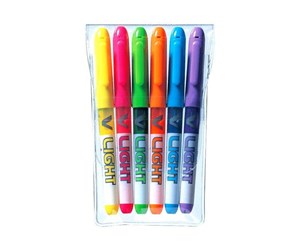 Skrive- & Tegneverktøy - Pilot Pen Pilot V Light - highlighter - blue green yellow orange violet pink (pack of 6) - SW-VLL-S6