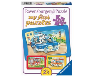 Puslespill - Ravensburger Animals In Action 3x6p - 10105630