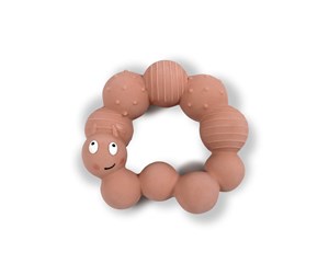 Babyleker - Filibabba Teether - Lily the larva Peach - FI-PT040