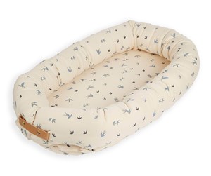 Babyutstyr - Filibabba Babynest - Dancing Swallow Blue - FI-01835