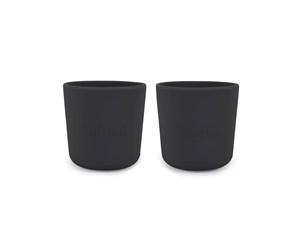 Babyutstyr - Filibabba Silicone cup 2-pack - Stone grey - FI-SI005