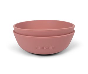 Babyutstyr - Filibabba Silicone bowl 2-pack - Rose - FI-02274