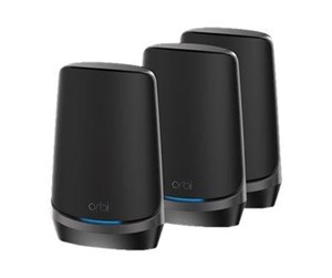 Ruter - Netgear RBKE963B AXE11000 (3-Pack) Orbi 960 Series Quad-Band WiFi 6E Mesh System 10.8Gbps 10 Gig Port Black - Mesh router 802.11a/b/g/n/ac/ax (Wi-Fi 6E) - RBKE963B-100EUS