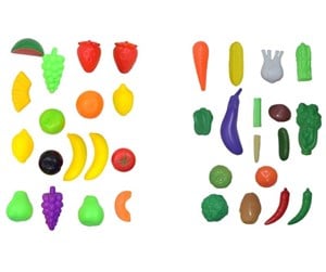 Lekekjøkken & Utstyr - Junior Home Play Fruits Set 17 pcs 2 (Assorted) - 505143