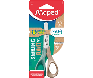 Skrivebordstilbehør - Maped Smiling Planet Scissor 12 cm.  Left hand - 472520