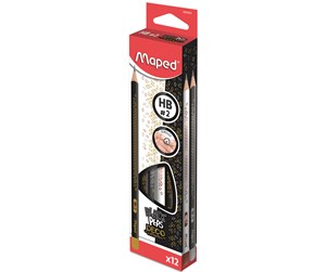 Skrive- & Tegneverktøy - Maped blackpeps school pencil Deco HB. Box of 12 pcs - 850060