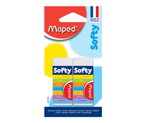 Skrive- & Tegneverktøy - Maped Softy Erasers blister 2 pcs.. - 021792