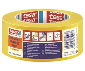 Tape & Lim - tesa Floor Marking Tape Premium indoor and outdoor 33m x 50 mm Yellow - 04169-00058-94