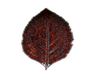 Servering & Servise - Costa Nova Plate Hydrangea Riviera 22 x 19 cm Garnet red/black sparkles - 22717