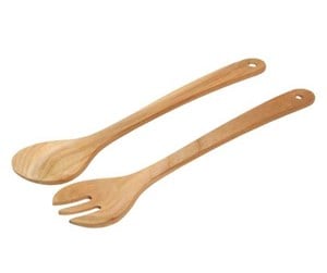 Kjøkkenredskaper - Bastian Salad servers 35 cm Cherry wood - 18492