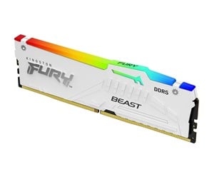 RAM - Kingston FURY Beast RGB DDR5-5200 - 16GB - CL36 - Single Channel (1 pcs) - AMD EXPO - Hvit - KF552C36BWEA-16