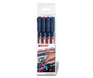 Skrive- & Tegneverktøy - Edding e-8407 cable marker set of 4 assorted - 4-8407-4