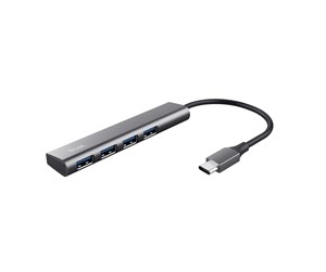 Dokkingstasjon - Trust Halyx USB-C To 4 Port USB-A 3.2 Gen1 Hub - 24948