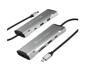 Dokkingstasjon - j5create Elite JCD393 - mini-dock - USB-C / USB4 / Thunderbolt 3 / Thunderbolt 4 - HDMI - GigE - JCD393-N