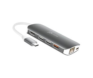 Dokkingstasjon - j5create JCD383 - docking station - USB-C 3.1 - HDMI - GigE - JCD383-N