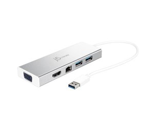 Dokkingstasjon - j5create JUD380 - docking station - USB 3.0 - VGA HDMI - GigE - JUD380-N