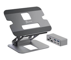 Dokkingstasjon - j5create Multi-Angle Dual HDMI Docking Stand (with Ethernet) - JTS427-N