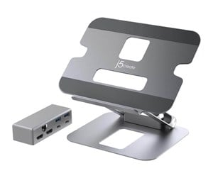 Dokkingstasjon - j5create JTS427-N - Multi-Angle Dual HDMI Docking Stand (with Ethernet) - JTS427-N