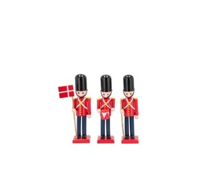 Dekorasjon - Celebrate Guards 15 cm 3 pcs. red/black Wood - 27627