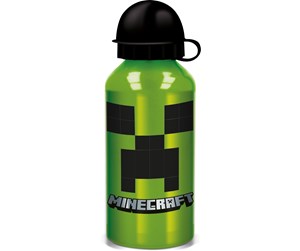 Skoleutstyr - Euromic MINECRAFT water bottle aluminum 400ml - NEW - 088808717-40734