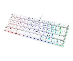 Tastatur - Deltaco GAMING GAM-075 - keyboard - Swiss - white - Gamingtastatur - Sveitsisk - Hvit - GAM-075-W-CH