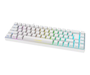 Tastatur - Deltaco GAMING WK95R - Gamingtastatur - Sveitsisk - Hvit - GAM-100-W-CH