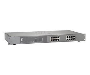 Switch/splitter - LevelOne FEP-1612W150 - switch - 16 ports - rack-mountable - FEP-1612W150