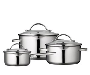 Gryter - Funktion Pot set with lid 6 pieces 18/8 steel - 200168