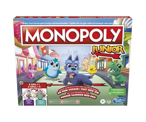 Brettspill & Puslespill - Hasbro Monopoly Junior - 2 Spill i 1 (DK/NO) - F8562189