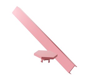 Smarthus - Nanoleaf Lines - light skin cover and mounting cap set - matte pink (pack of 9) - NL59-0001PM-9PK