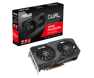 Grafikkort - ASUS Radeon RX 6600 DUAL V2 - 8GB GDDR6 RAM - Grafikkort - 90YV0GP2-M0NA00