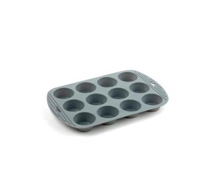 Bakeutstyr - Funktion 12-hole muffin tin grey silicone - 225032