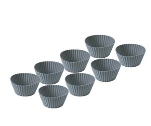 Bakeutstyr - Funktion Muffin mould 8 pcs. grey silicone - 225170