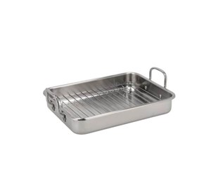 Kjøkkentilbehør - Funktion Baking dish with grid Endurance 35 x 26 x 6 cm Stainless steel - 24126