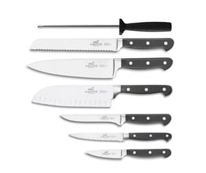 Kjøkkenredskaper - Lion Sabatier Knife set Pluton 7 pieces Steel/Black - 20556