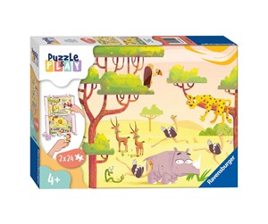 Puslespill - Ravensburger Puzzle & Play - Safari Time 2x24st. Gulv - 55944