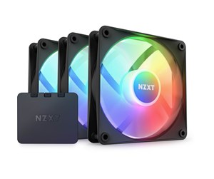 Kabinettvifte - NZXT F120 RGB Core 3-pack & RGB Controller - Black - Kabinettvifte - 120mm - Svart med RGB LED-lys - 34 dBA - RF-C12TF-B1