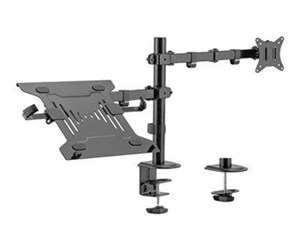 Veggmontering, AV-braketter & AV-møbler - Gembird MA-DA-03 - mounting kit - for monitor / notebook - fine texture black 18 kg Up to 32" (monitor) / up to 15.6" (notebook) 100 x 100 mm - MA-DA-03