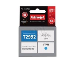 Printertilbehør blekk/toner - ActiveJet Supreme AE-29CNX - XL - cyan - ink cartridge (alternative for: Epson T2992) - Blekkpatron Blå - AE-29CNX