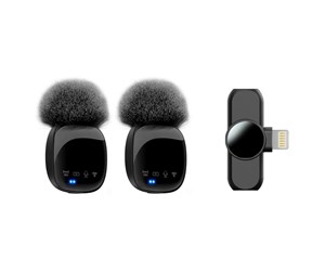 Mobil - Andre tilbehør - Lippa Dual Wireless Wind Protected Microphone With Lightning Connector (2-pack) - LPR82-L