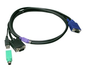 KVM-kabel - LevelOne ACC-3201 - keyboard / video / mouse (KVM) cable kit - HD-15 (VGA) to USB PS/2 HD-15 (VGA) - 1.8 m - ACC-3201